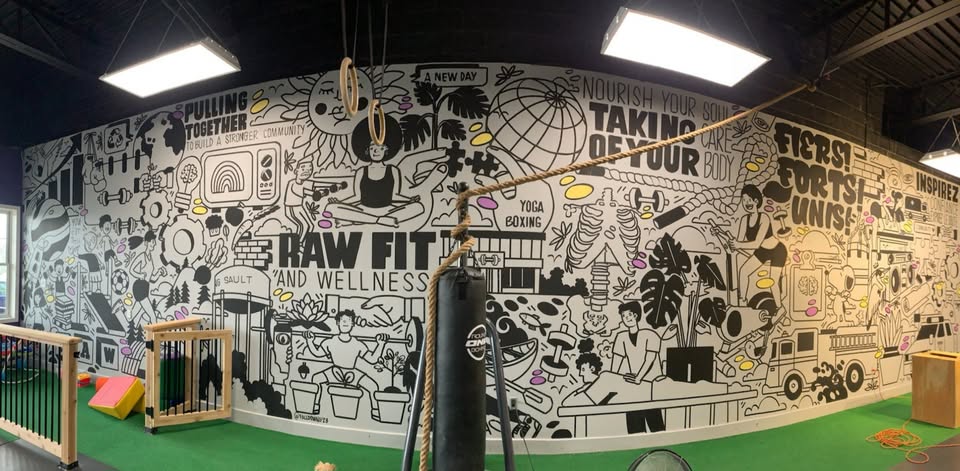 RAWFIT Gym & Wellness Wall Mural in Long Sault